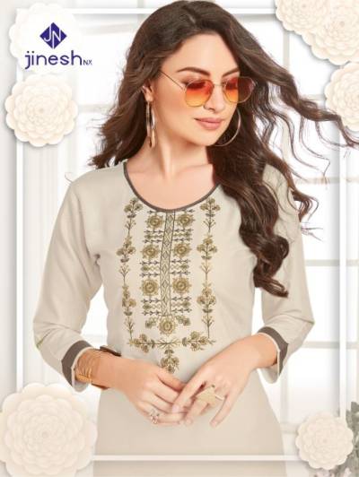 Aaliya Vol 1 By Jinesh Nx Fancy Rayon Handwork Kurti Collection